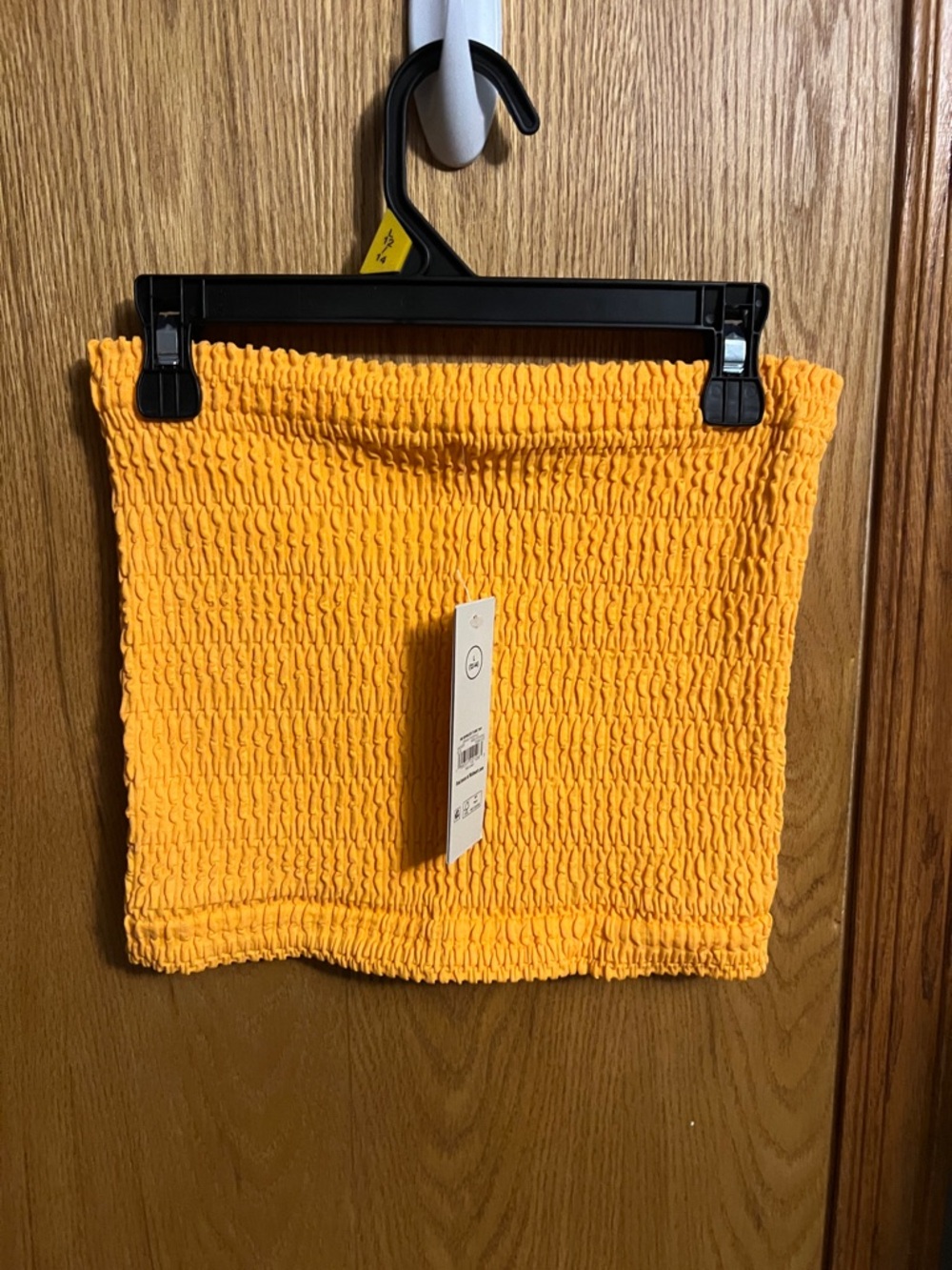 No Boundaries Yellow Smocked Tube Top
